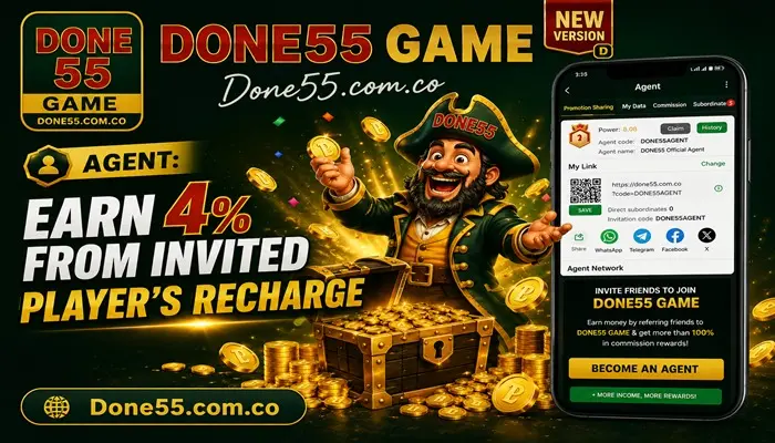 Done55 Game Affiliate Program to earn 4 commissions